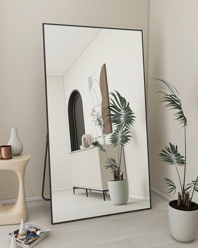Koonmi 71"x30" Floor Mirror Full Length, Bedroom Floor Body Mirror - Image 2