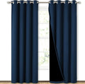 NICETOWN Moroccan Blue Full Shade Curtain Panels, Pair of Energy Smart & Noise by NICETOWN