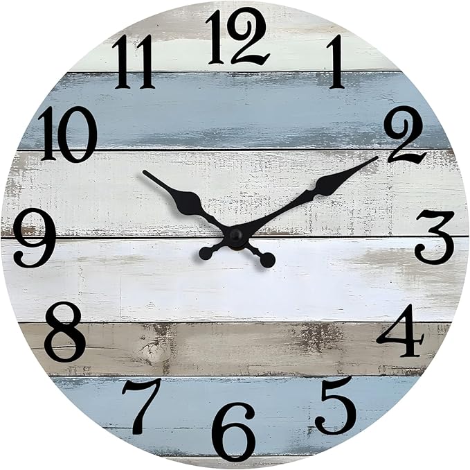 JoFomp 12 Inch Wall Clocks Battery Operated, Silent Wall Clock Non Ticking by JoFomp