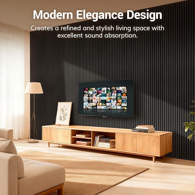 TONOR Wood Wall Panels for Interior Wall Decor, 2 Pack 47.2"x23.6" Wood Slat - Image 4