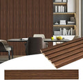 8-Pack 3D Slat Wall Panels — Soundproof Faux Wood Wall Panels by Unknown