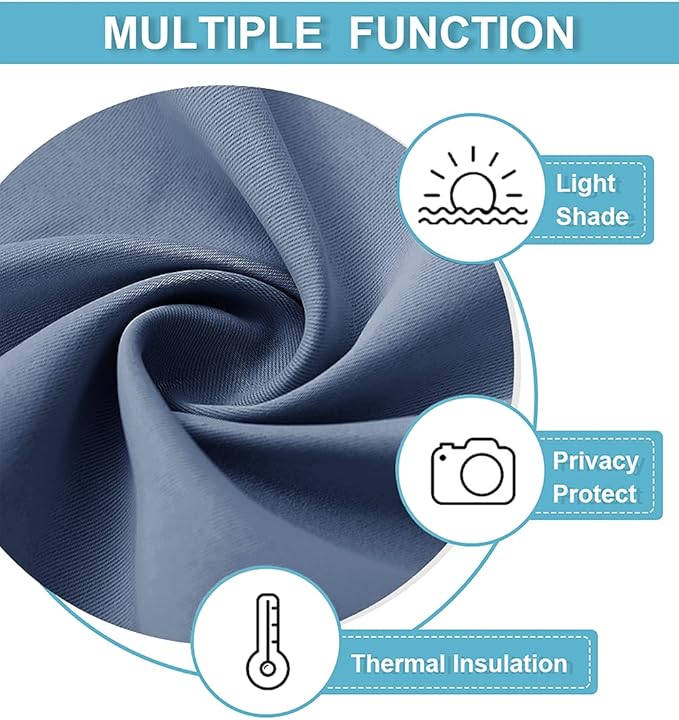 RYB Home Blackout Curtains Thermal Insulating Privacy Temporary Door Curtains - Image 7