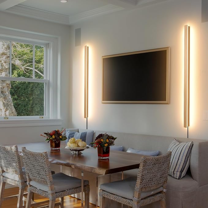 KELUOLY Modern Plug in Long Wall Sconce, 20W Warm White 3000K Acrylic Indoor - Image 4