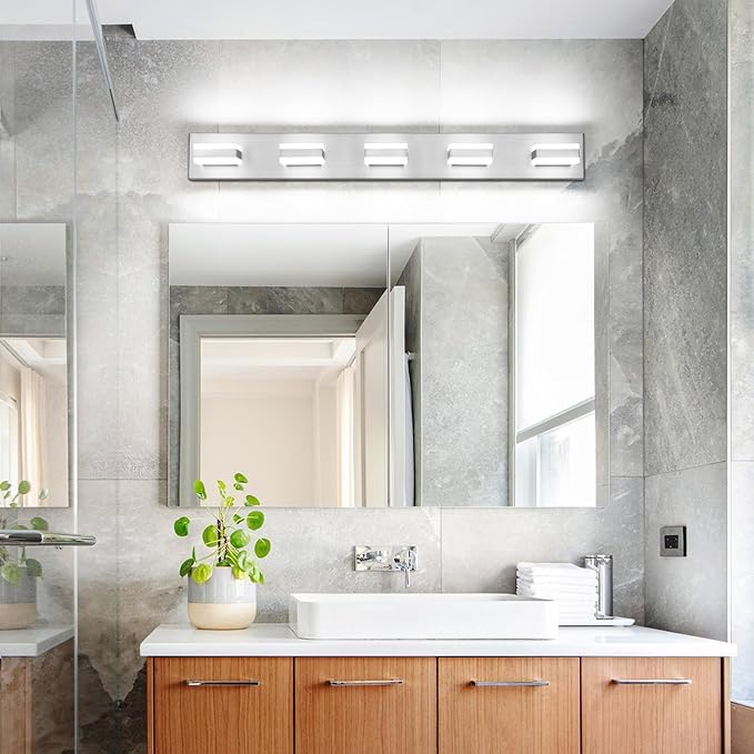 SOLFART 5 Light Bathroom Vanity Light Brushed Nickel Bathroom Vanity Light - Image 4