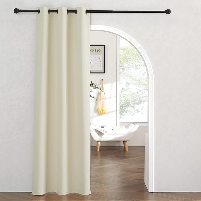 RYB HOME Blackout Curtains Thermal Insulating Privacy Temporary Door Curtains by RYBHOME