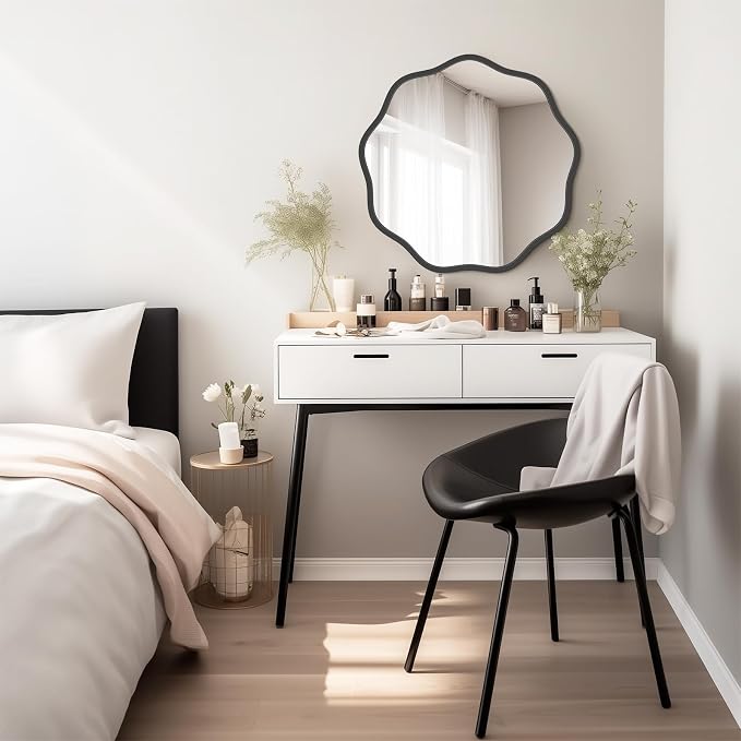 WallBeyond Round Wavy Mirror for Wall Decorative 20 inch, Modern Round Mirror - Image 4