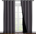 NICETOWN Grey Full Shade Curtain Panels, Pair of Energy Smart & Noise Blocking by NICETOWN