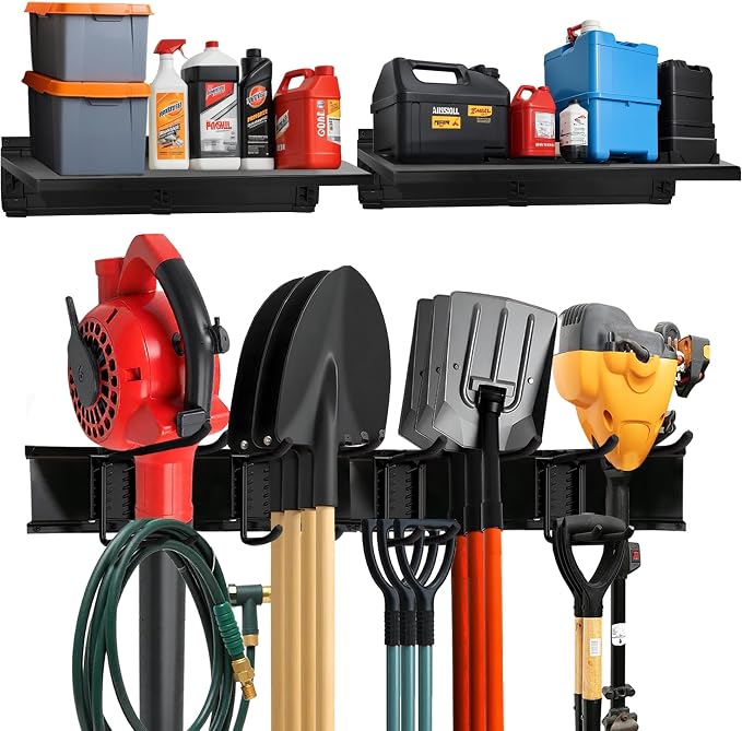 TIDYME Heavy-Duty Garage Wall Storage System | Wall Mounted Tool Organizer Rack - Image 9