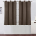 LEMOMO Chocolate Brown Blackout Curtains 38 x 54 Inch Length/Set of 2 Curtain by Lemomo