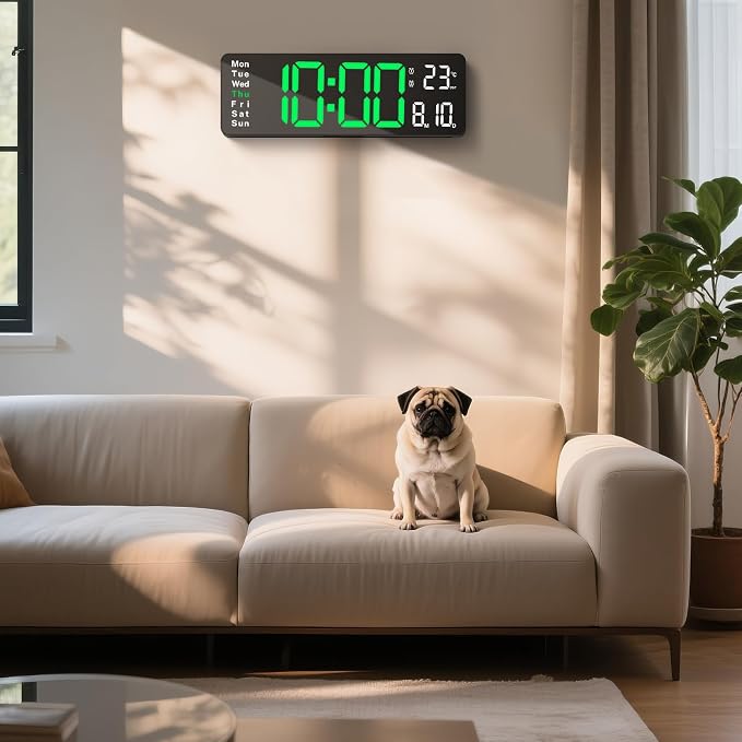 Digital Clock Large Display, Led Big Wall Electric Clocks - Image 9