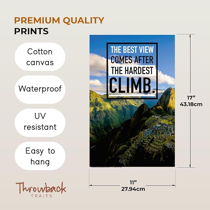 Throwbacktraits Canvas Motivational Wall Art – Set of 6 Inspirational Prints - Image 2