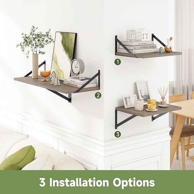 Heimlove 12 Inch Deep Floating Shelves - Image 6