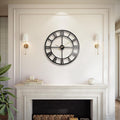 Vantic 24 Inch Large Wall Clock, Roman Numeral Metal Oversized Wall Clocks by Vantic