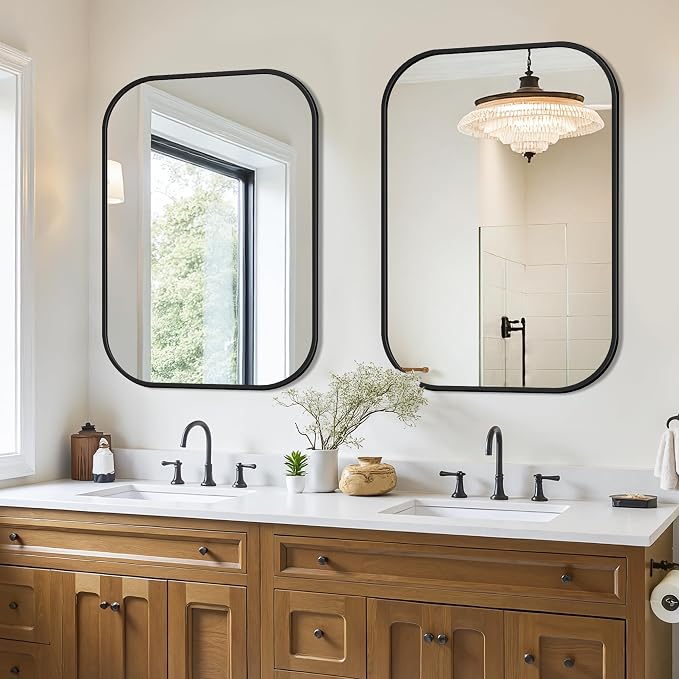 FICTOR Bathroom Vanity Mirror for Wall, 2 Pack 26" x 38" Rectangle Bathroom - Image 6