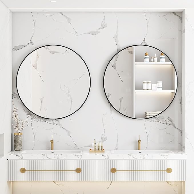 Itrue 36 Inch Black Round Mirror - Image 3