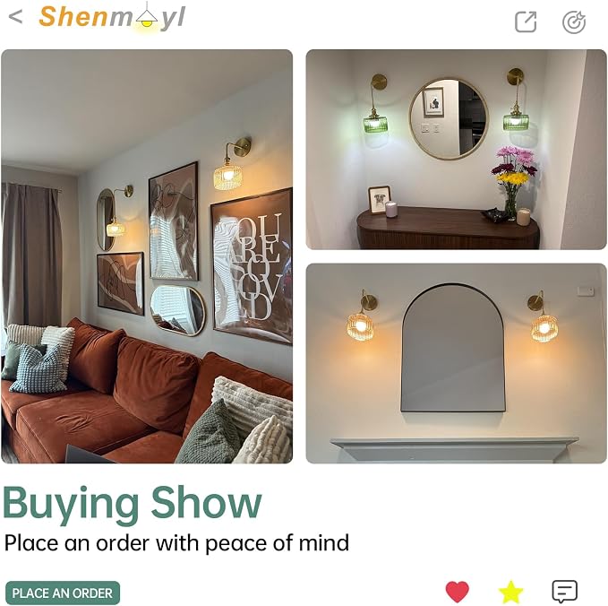Shenmoyl Battery Operated Wall Sconce - Image 7