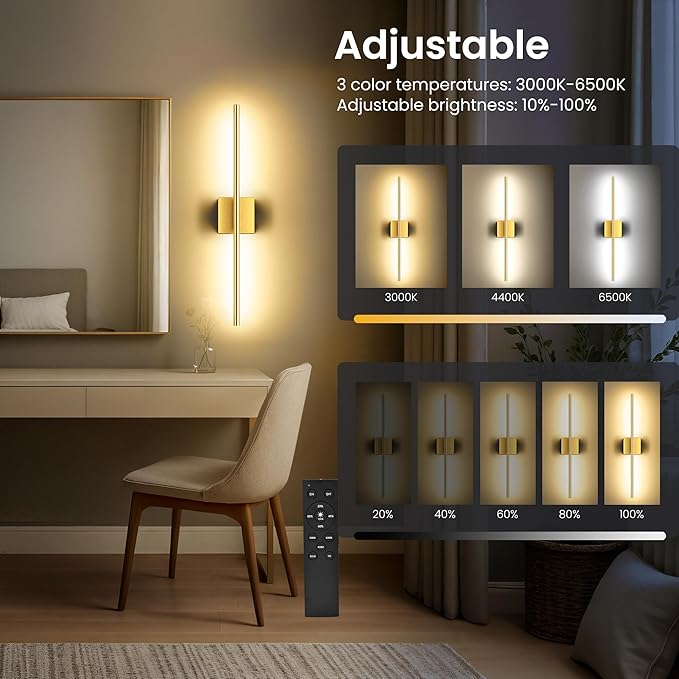 Battery Operated Wall Sconces Set of Two, 10000mAh Rechargeable Wall Lights - Image 5