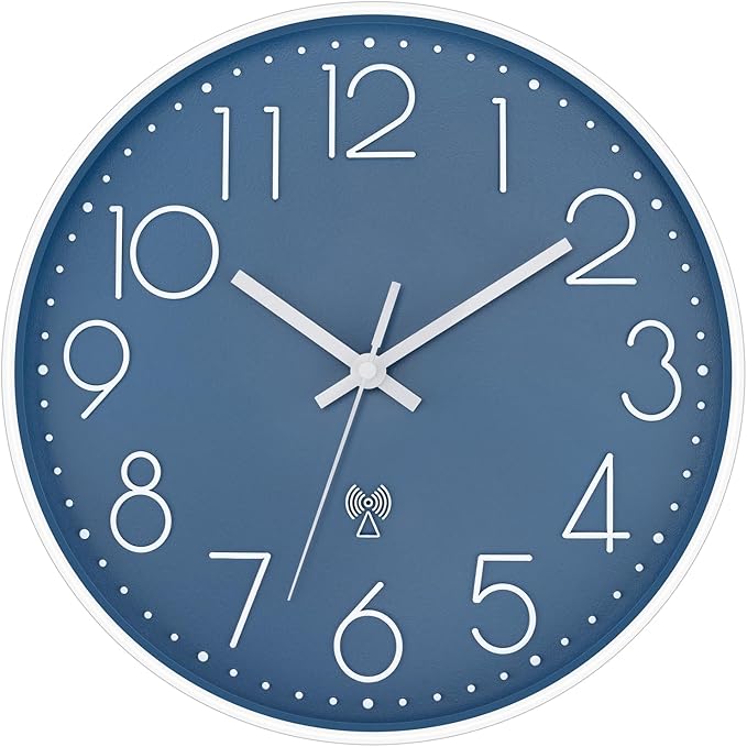 Foxtop Atomic Wall Clock Battery Operated Round Analog Modern Wall Clock Sets by Foxtop