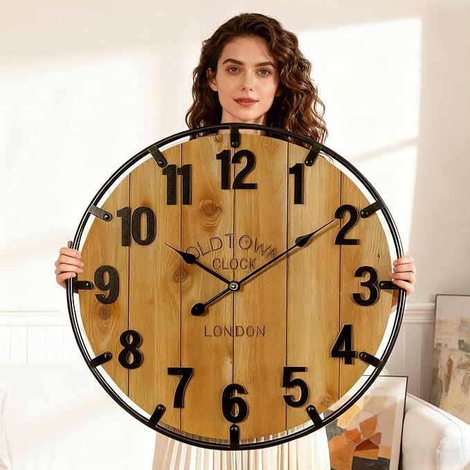 Vantic Farmhouse 30 Inch Extra Large Decorative Wall Clock - Image 2