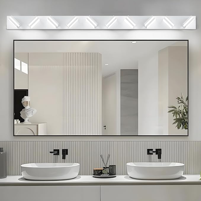 IZORRO LED Modern Bathroom Lights Fixtures, Matte White Acrylic Wall Lighting - Image 7