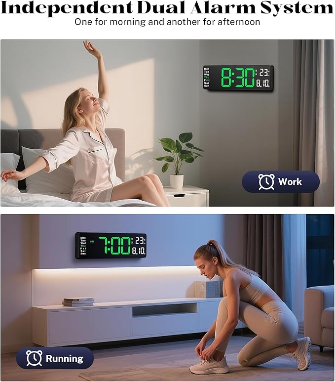 Digital Clock Large Display, Led Big Wall Electric Clocks - Image 5