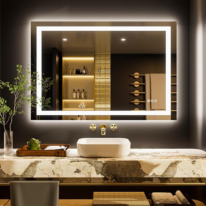 LOAAO 50"x36" LED Bathroom Mirror by LOAAO