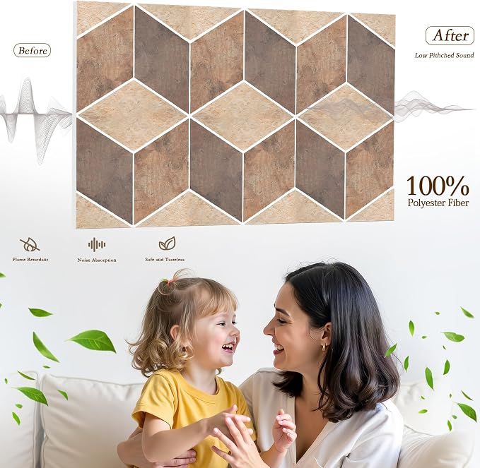 12Pack Acoustic Panels, Self-Adhesive Sound Proof Panels - Image 3