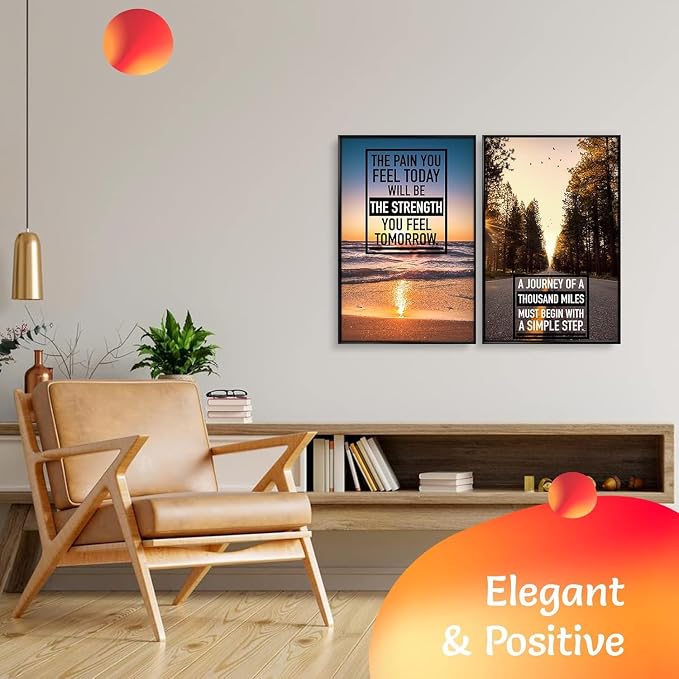 Throwbacktraits Canvas Motivational Wall Art – Set of 6 Inspirational Prints - Image 7