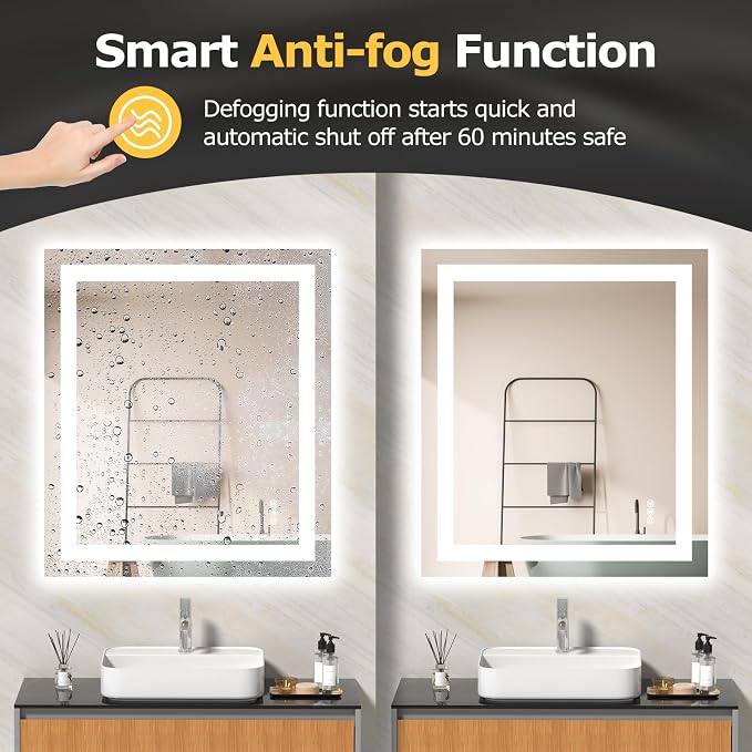 Hivone 28X32 LED Bathroom Mirror - Image 3