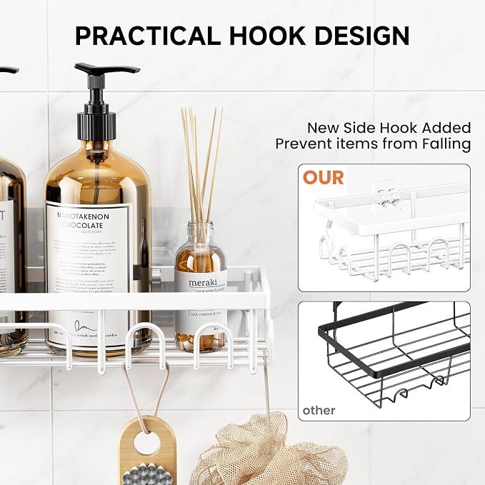 Shower Caddy, 3 Pack Shower Shelves - Image 5