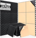 SD SODOCT 24 Pack Self-Adhesive 12" X 12" X 1.2" Egg Crate Soundproof Wall by SODOCT