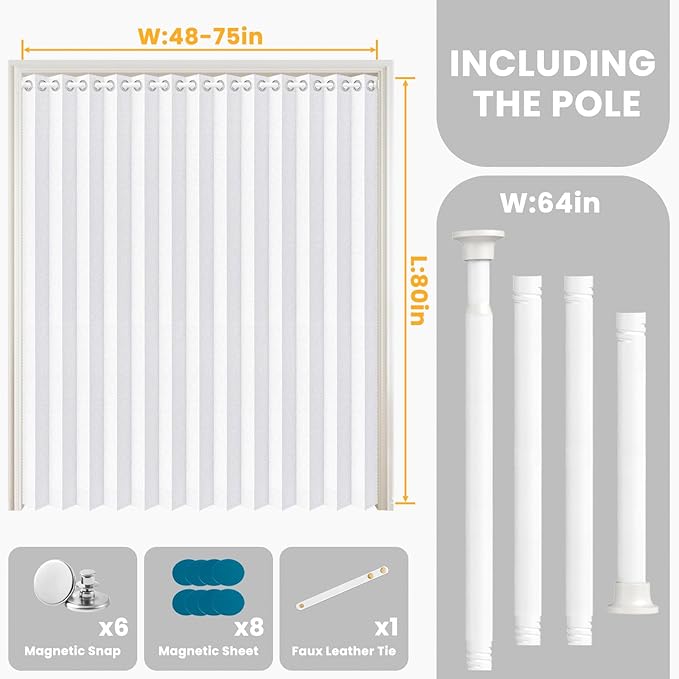 AJAZZ Blackout Magnetic Door Curtain - Image 2