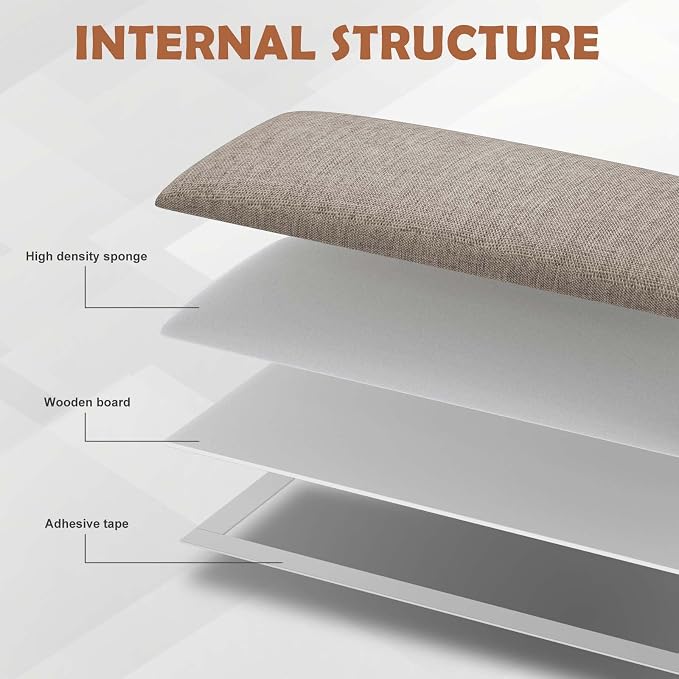 IFNOW Upholstered Wall Mounted Headboard, 3D Soundproof Wall Panels Peel and - Image 2