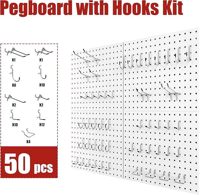 4 Pack Metal Pegboard Panels - Image 5