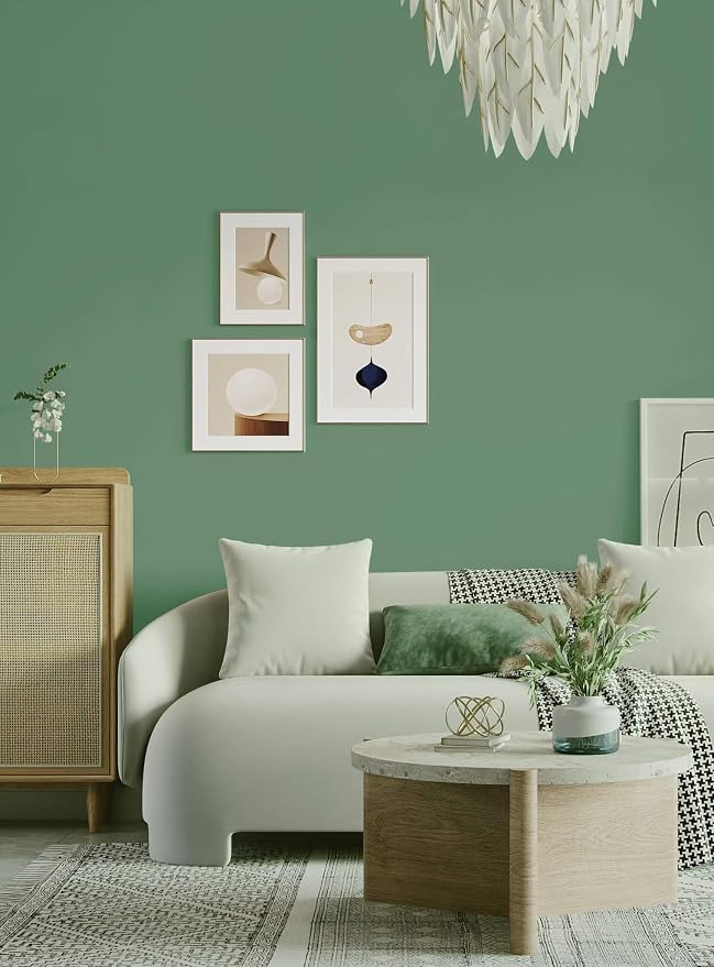 Dimoon 393''x17.7'' Green Peel and Stick Wallpaper Contact Paper Modern Self - Image 5