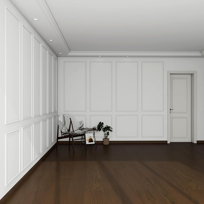 Pangda Peel and Stick Wall Molding Kit, 3D Premade Accent Molding Wainscoting by Pangda