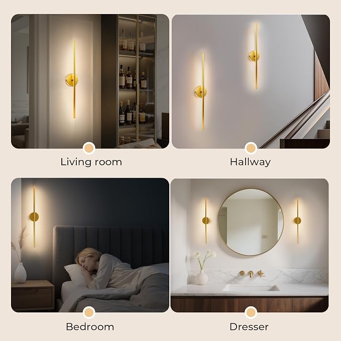 GvvooHome Battery Operated Wall Sconces Set of 2, 10000mAh Wireless - Image 8