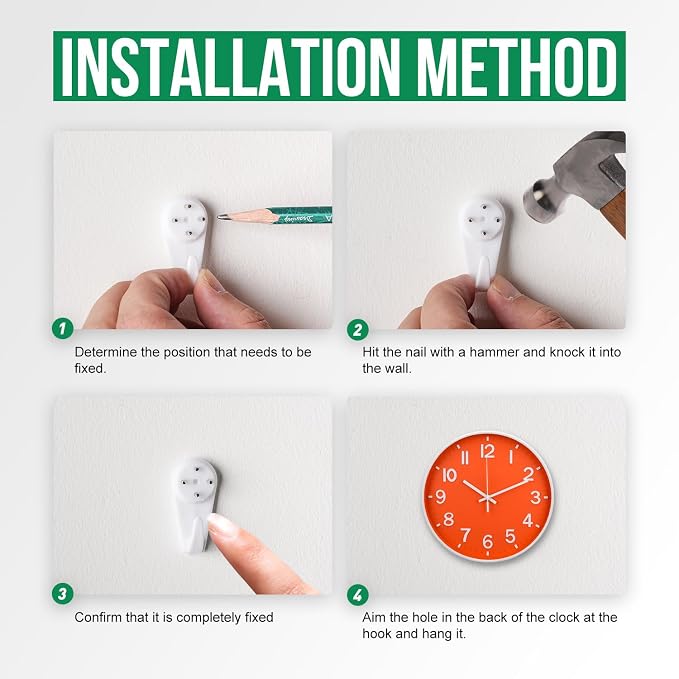 Wall Clock Modern Simple Quartz Decorative Clock Non-Ticking Silent Battery - Image 9