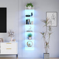 Qupui 6-Tier Wall Shelf with RGB LED Lights by Qupui