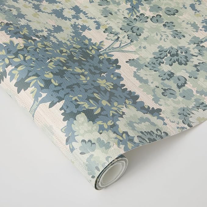 Tempaper Textured Green Canopy Toile Faux Grasscloth Removable Peel and Stick - Image 7