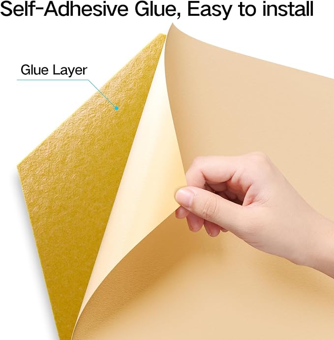 22 Pack Self-Adhesive Acoustic Panels 12" X 10" X 0.4" - Image 2