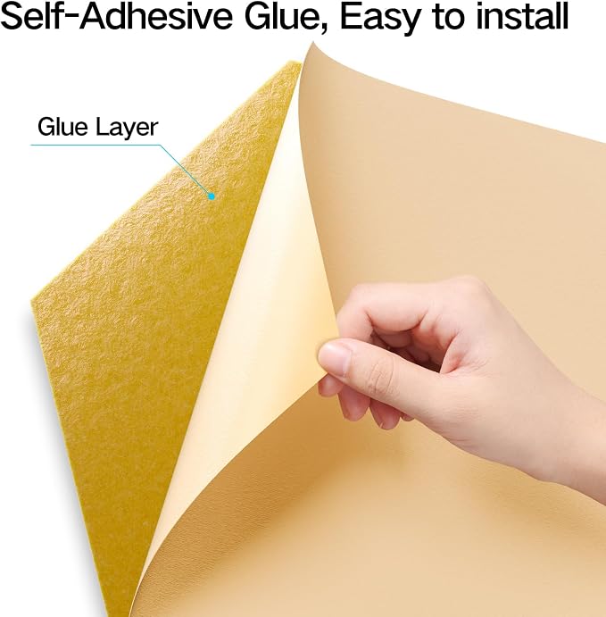 22 Pack Self-Adhesive Acoustic Panels 12" X 10" X 0.4" - Image 2