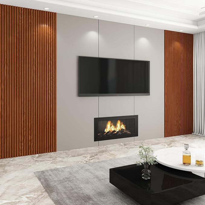 8-Pack WPC Wall Panels 118’’ x 6.1’’ 3D Slat Wall Panel Acoustic Wall Paneling - Image 5