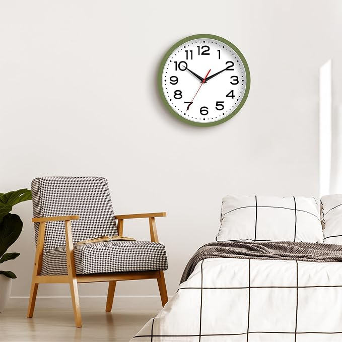 Roymnie Wall Clock Silent Non-Ticking Modern Clock Battery Operated 8 Inch - Image 5
