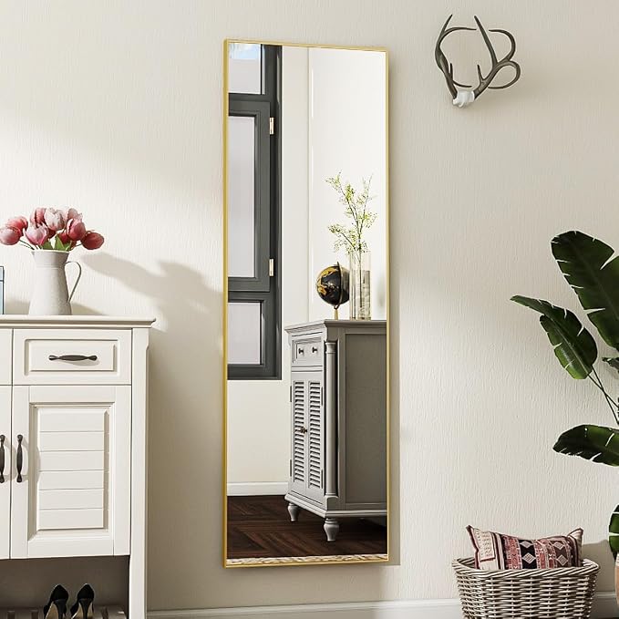 Koonmi 56"x21" Floor Mirror Full Length, Bedroom Floor Body Mirror - Image 5