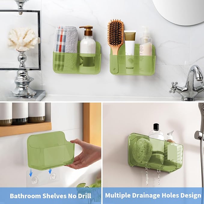 Diesisa 2pc Acrylic Wall Mount Organizer, Adhesive Cabinet Door Organizer - Image 5