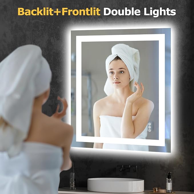 Hivone 28X32 LED Bathroom Mirror - Image 2