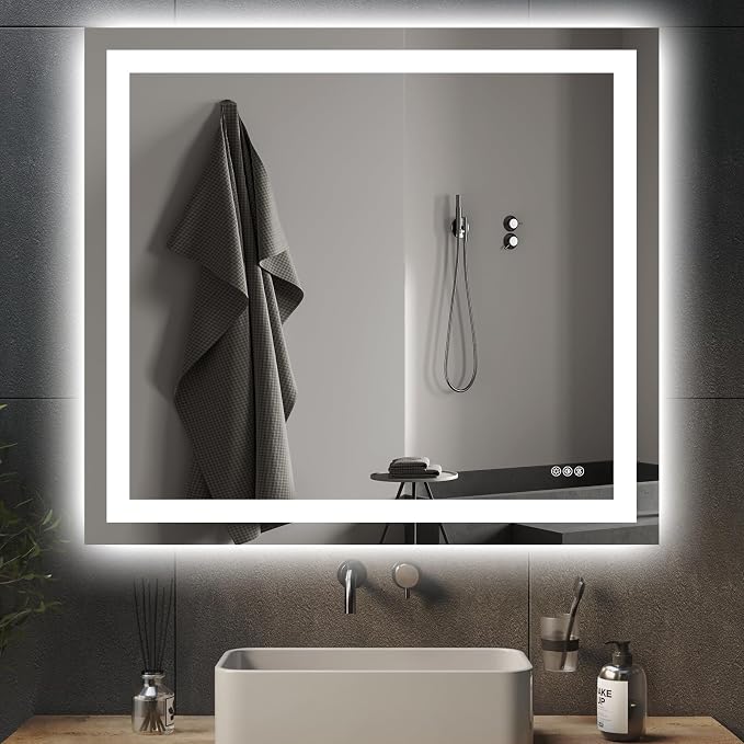 Hivone 40X36 LED Bathroom Mirror by Hivone