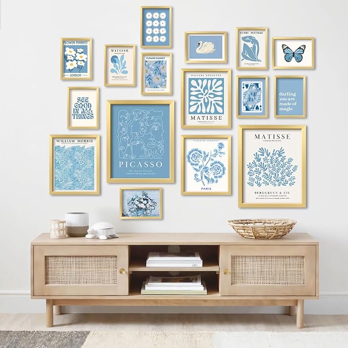 ANERZA 16 PCS Blue Wall Art Decor, Matisse Gallery Wall Prints - Image 5