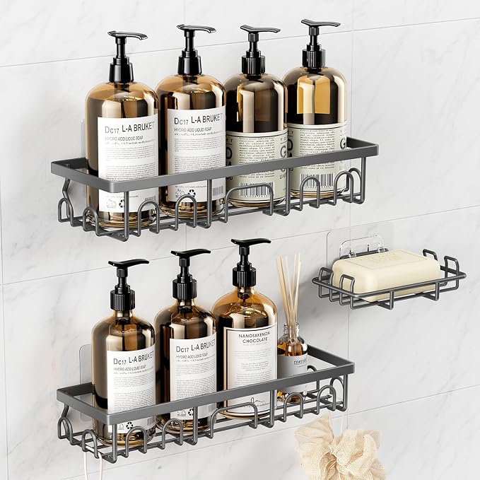Shower Caddy, 3 Pack Shower Shelves - Image 9